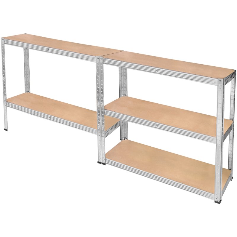 BRÜDER MANNESMANN rayonnage lourd, 5 tablettes, 2 pièces